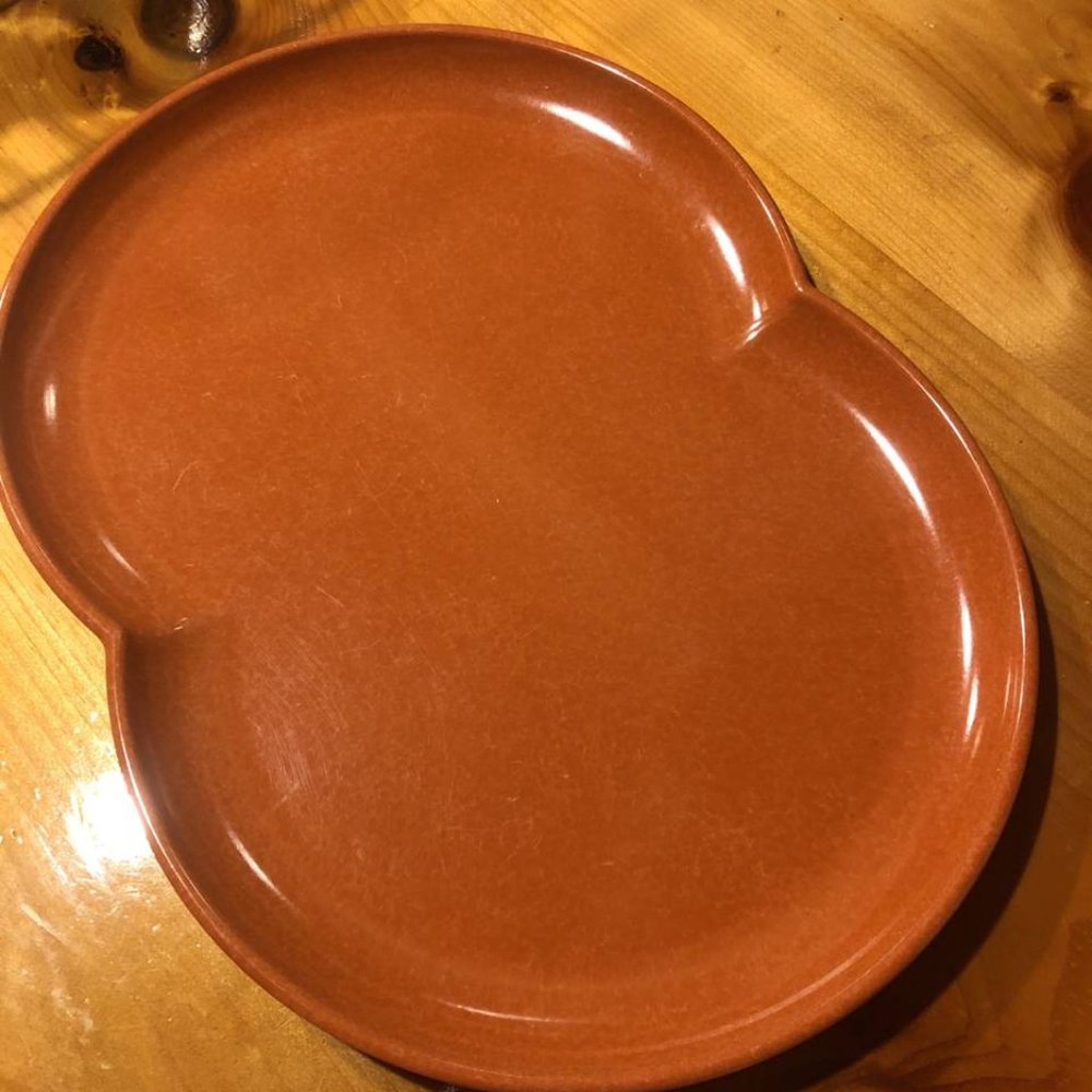 Vintage Mid Century Branchell Melmac Orange Color Flyte Serving plate